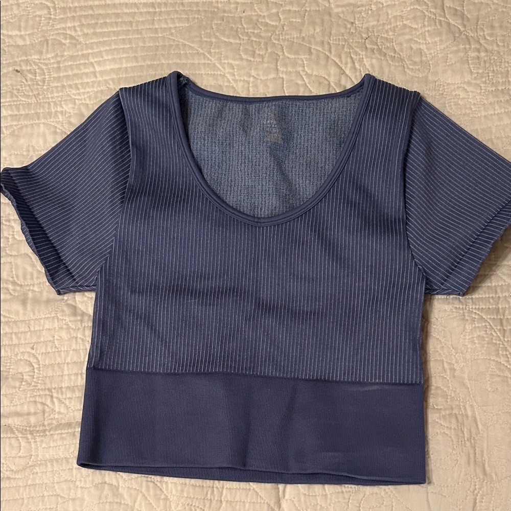 Aerie Offline Navy Blue Workout Top
